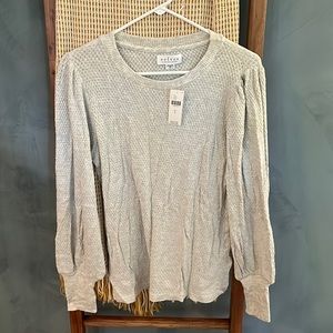 NWT Velvet/Anthropologie light grey sweater, size large